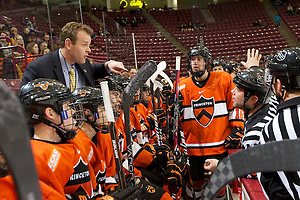 30 Dec 11:  Bob Prier (Head Coach - Princeton) The Northeastern Univeristy Huskies play against the Princeton Tigers in the Mariucci Classic tournament at Mariucci Arena in Minneapolis, MN. (Jim Rosvold)