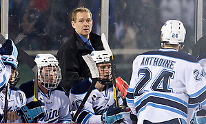 Tim Whitehead (Maine - Head Coach) The University of Maine Black Bears defeated the University of New Hampshire Wildcats 5-4 in overtime on Saturday, January 7, 2012, at Fenway Park in Boston, Massachusetts. (Melissa Wade)