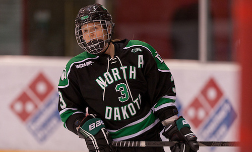 (Michelle Karvinen-3 North Dakota)26  Jan. 13  St. Cloud State University hosts The University of North Dakota in a WCHA  match-up at the National Hockey and Event Center in St. Cloud,MN (BRADLEY K. OLSON)