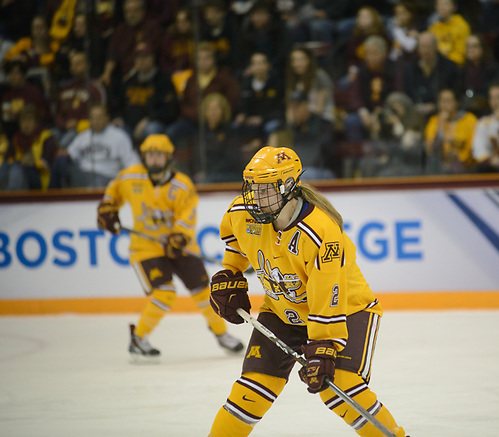 Lee Stecklein, Harvard vs. Minnesota. 2015 National Championship (Candace Horgan)