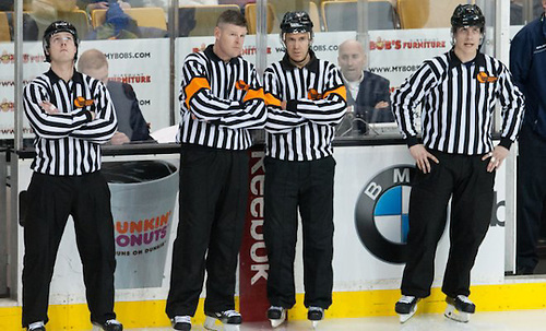 Pat Turcotte, Jack Millea, Kevin Shea, Kevin Briganti - The Boston University Terriers defeated the University of New Hampshire Wildcats 4-1 (EN) in their Hockey East semi-final on Friday, March 20, 2015, at TD Garden in Boston, Massachusetts. (Melissa Wade)