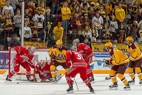 03 Dec 16:  The University of Minnesota Golden Gophers host the Ohio State University Buckeyes in a B1G matchup at Mariucci Arena in Minneapolis, MN (Jim Rosvold/University of Minnesota)