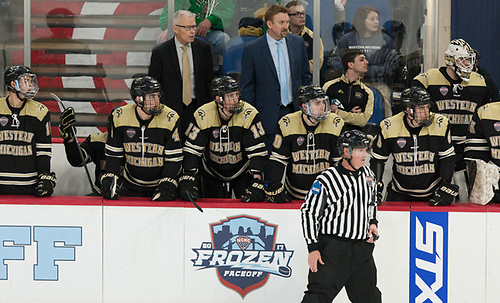 Andy Murray WMU Head Coach 17 March 17 Western Michigan and University of Minnesota Duluth meet in the semi finals of the NCHC Frozen Face Off at the Target Center Minneapolis, MN (Bradley K. Olson)