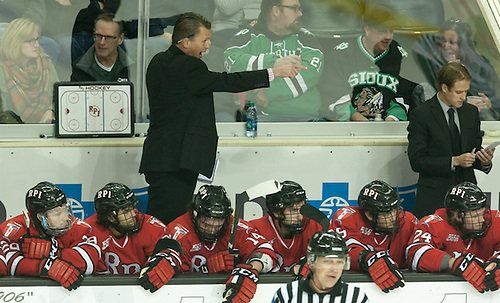 Coach Seth Appert 16 October 15 RPI and University of North Dakota meet in a non conference contest at the Ralph Engelstad Arena in Grand Forks, ND (Bradley K. Olson)