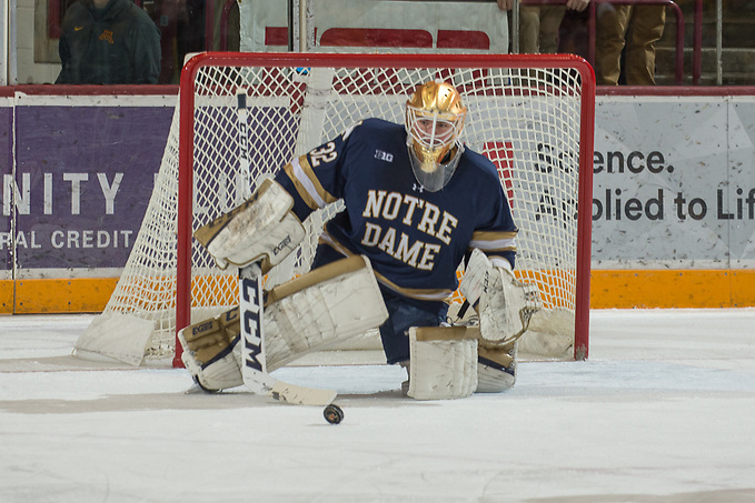 26 Jan 18: The University of Minnesota Golden Gophers host the University of Notre Dame Fighting Irish in a B1G matchup at 3M Arena at Mariucci in Minneapolis, MN. (Jim Rosvold/USCHO.com)