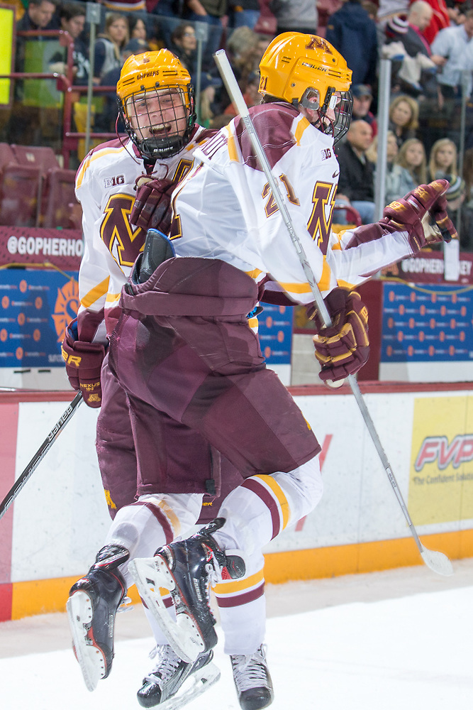 26 Jan 18:  The University of Minnesota Golden Gophers host the University of Notre Dame Fighting Irish in a B1G matchup at 3M Arena at Mariucci in Minneapolis, MN. (Jim Rosvold/USCHO.com)