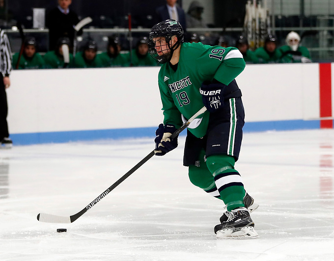 Endicott defenseman Logan Day (Tim Brule)