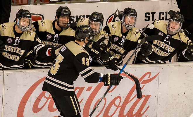 2018 Jan. 12 The St.Cloud State University Huskies host Western Michigan in a NCHC matchup at the Herb Brooks National Hockey Center in St. Cloud, MN (Bradley K. Olson)