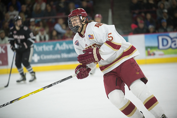 Henrik Borgström of Denver. Omaha vs. Denver at Magness Arena, 01/27/17. (Candace Horgan)