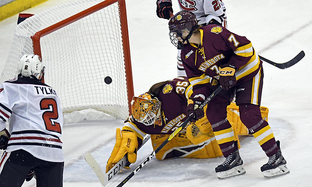 Julia Tylke scores the game-winner against Minnesota Duluth. (St. Cloud State Athletics)