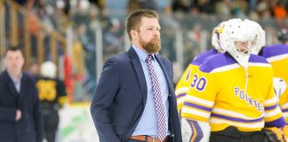 Coach Tyler Krueger of Wisconsin-Stevens Point (UWSP Athletics – Kylie Bridenhagen)