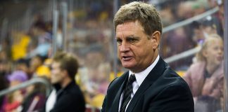 01 Oct 16: Mel Pearson (Michigan Tech - Head Coach). The University of Minnesota Duluth Bulldogs host the Michigan Technological University Huskies in a non-conference matchup at Amsoil Arena in Duluth, MN. (Jim Rosvold/USCHO.com)