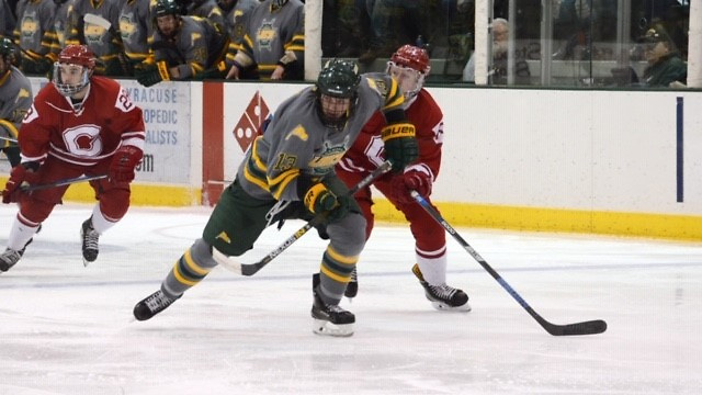 Josh Zizek, Oswego's leading scorer, is looking to send the Lakers to the Frozen Four on Saturday (Oswego Athletics)