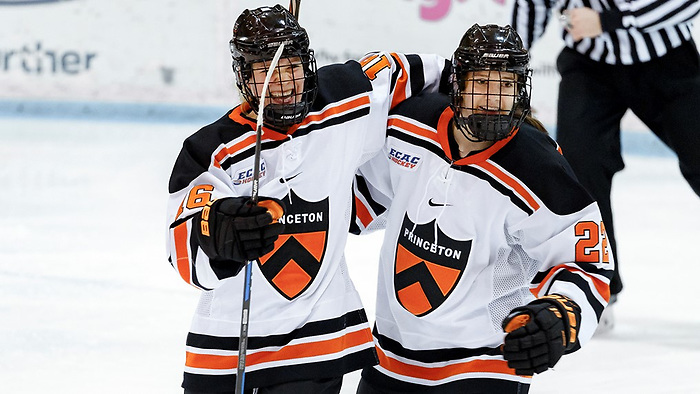 Sarah Fillier (L) and Maggie Connors (R) of Princeton (Princeton Athletics)