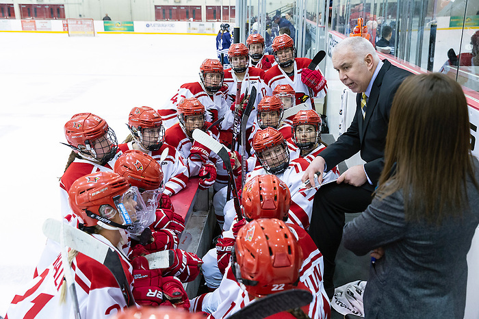 Kevin Houle behind the bench at Plattsburgh (Plattsburgh Athletics)