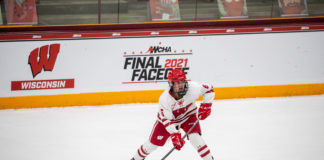 Lacey Eden Wisconsin Women WCHA Final Faceoff 2021